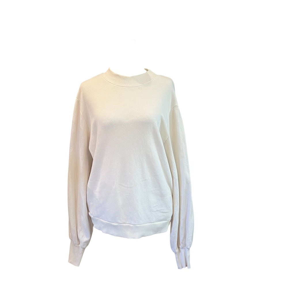 National Ltd Ivory Crewneck Pullover Sweatshirt Pima CottonSize‎ Medium